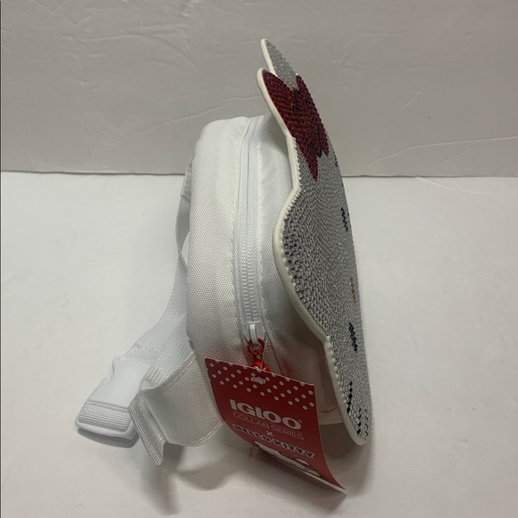 Hello Kitty Sequined Crossbody Bag 4 Can Insulated Igloo Cooler NWT - Picture 6 of 10